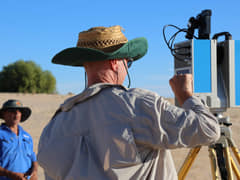 World Heritage Indigenous Ranger Program conservation officer working with Universities to document the site using LiDAR imagery. (Image from NPWS)